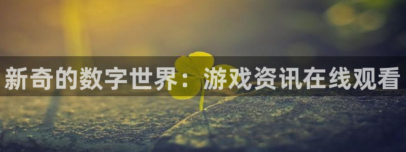 奇亿娱乐2首页登录：新奇的数字世界：游戏资讯在线观看